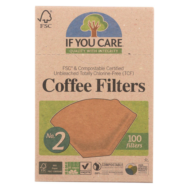 If You Care Coffee Filters - #2 Cone - Case Of 12 - 100 Count