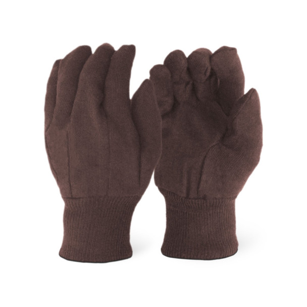 Brown Jersey Gloves - Standard Weight