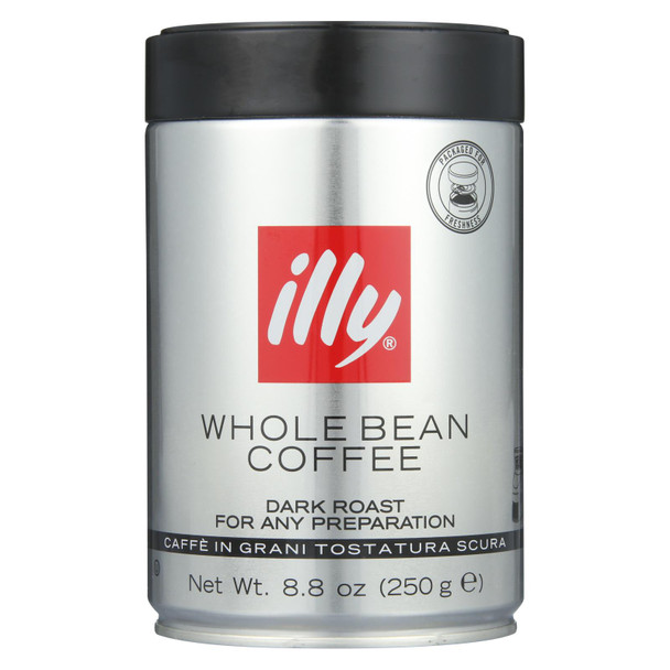 Illy Caffe Coffee Coffee - Whole Bean - Dark Roast - 8.8 Oz - Case Of 6