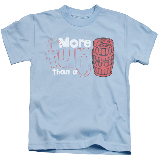 Barrel Of Monkeys/more Fun-s/s Juvenile 18/1-light Blue