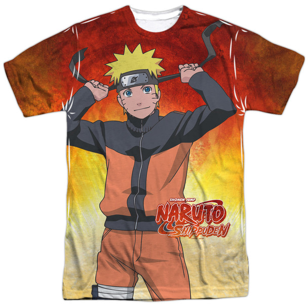 Naruto/naruto-s/s Adult Poly Crew-white