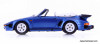 AutoCult 1:43 Porsche 911 SE Flatnose Convertible, Metallic Blue