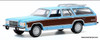 Greenlight 1:64 1980 Mercury Grand Marquis Colony Park Wagon, Light Cadet Blue