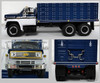First Gear 1:64 Chevy C65 Tandem Axle Grain Truck: Blue / White