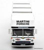 Schuco 1:43 Mercedes Benz 0137 Race Car Transporter: Martini Porsche