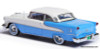 Esval Models 1:43 1955 Oldsmobile Super 88 Holiday Coupe, Blue/White 