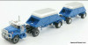 NEO 1:64 1963 IHC Fleetstar 2000-D, blue/white, w/Bottom Dump Trailer 