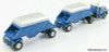NEO 1:64 1963 IHC Fleetstar 2000-D, blue/white, w/Bottom Dump Trailer 