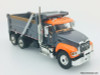 First Gear 1:64 Mack Granite Dump Truck, Gray/Orange