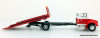 SpecCast 1:64 International 8600 Roll Back Flatbed Car Carrier, Red/White