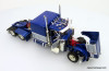 Only One! Tonkin Replicas 1:53 Peterbilt 389 Sleeper Cab w/ 48' Flatbed Trailer and Lumber Load: Show Truck, Blue