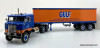 Only One! First Gear 1:34 1953 Kenworth "Bull-Nose" COE Tractor w/ 35' Trailer: Gulf Oil Corp.