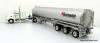 Only One! Tonkin Replicas 1:53 Peterbilt 386 Midroof Sleeper Cab w/ Stainless Steel Tanker Trailer: Abenaqui Carriers