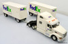 Only One! Tonkin Replicas 1:53 Peterbilt 587 Sleeper Cab w/ 28' Double Pup Trailers: FedEx Ground