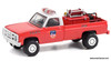 Greenlight 1:64 1986 Chevrolet M1004 4x4 Pick Up: FDNY w/ Fire Equipment, Hose & Tank