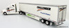 Only One! Tonkin Replicas 1:53 Freightliner Cascadia Sleeper Cab w/ Two-Set 53' GDC Trailers: Challenger Motor Freight