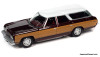 Johnny Lightning 1:64 1973 Chevrolet Caprice Wagon w/Boat & Trailer, Dark Red/White