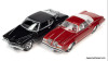 Johnny Lightning 1:64 Super Seventies: 1976 Oldsmobile Cutlass, Red/1972 Buick Riviera, Black