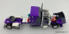 DCP by FG 1:64 Peterbilt 389 Sleeper Tractor w/Wilson Silverstar Spread Axle Livestock Trailer, Gunmetal/Purple