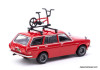 Tarmac Works 1:64 Datsun Bluebird 510 Wagon w/Bike Rack & Bike, Red