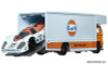 Hot Wheels 1:64 Fleet Flyer Car Transporter w/Porsche 917 LH #17: Gulf Porsche