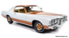 AutoWorld 1:18 1969 Pontiac Grand Prix (Royal Bobcat), White/Bronze