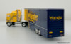 Brekina 1:87 Kenworth K100 Aerodyne Sleeper Tractor w/Car Carrier Trailer: Wrangler Racing
