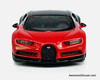 JKModels 1:64 Bugatti Chiron, Red/Black