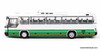 Xcar 1:64 BeiFang BFC6120 Luxury Tour Motor Coach, White/Green