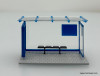 Rietze 1:87 Bus Shelter w/Advertising Stickers, Blue