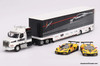 Mini GT 1:64 Chevrolet Corvette C8R Racing Cars #3 & #33 Winners w/ Western Star Transporter