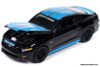 Auto World 1:64 2015 Ford Mustang GT, Gloss Black/Petty Blue (Petty's Garage)