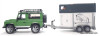Bruder 1:16 Land Rover Defender w/Horse Trailer & Horse