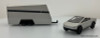Xcar 1:64 Tesla Cyber Truck w/Trailer, Metallic Silver