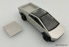 Xcar 1:64 Tesla Cyber Truck w/Trailer, Metallic Silver