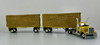 Peterbilt 379 w/ Utility Dual Flatbed Trailers w/ Hay Load: Maggini & Son 1:64 Truck by DCP by First Gear