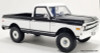 1969 Chevrolet K10 4x4 Classic Black/White 1:18 Diecast Metal Car by Acme