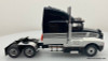 1986 Kenworth T600A Sleeper Tractor, Black/White 1:43 Diecast Model Truck by IXO