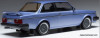 Volvo 240 Turbo Custom, Metallic Blue 1:43 Diecast Model Car by IXO