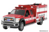 Ford F550 Rapid Attack Fire Truck (w/Flashing Lights) ABS Ornament by Holiday Ornaments