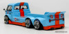 Volkswagen T1 6x6 Flatbed Tow Truck Gulf Livery, Light Blue 1:64 Diecast Model Truck by Liberty64