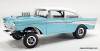 1957 Chevrolet Bel Air Gasser, Blue/White 1:18 Diecast Model Car by ACME