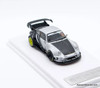 Porsche 964 RWB Silver/Black 1:64 Diecast Model Car by DCM