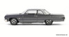 1964 Chevrolet Bel Air (California Lowrider), Dark Gray Metallic/Silver Metallic 1:64 Diecast Model Car by Greenlight