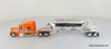 Peterbilt Model 389 Semi-Truck with Pneumatic Tank Trailer - Owner Operator Heartbeat Scheme Orange 1:87 Diecast Model by Trucks N' Stuff