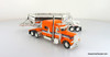 Peterbilt Model 389 Semi-Truck with Pneumatic Tank Trailer - Owner Operator Heartbeat Scheme Orange 1:87 Diecast Model by Trucks N' Stuff