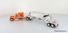 Peterbilt Model 389 Semi-Truck with Pneumatic Tank Trailer - Owner Operator Heartbeat Scheme Orange 1:87 Diecast Model by Trucks N' Stuff
