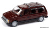 1985 Dodge Caravan, Crimson Red 1:64 Diecast Model Car by Auto World
