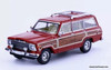 1990 Jeep Wagoneer, Red 1:64 Diecast Model Car by 596 Model