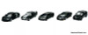 Exotic 5 Car Set, Black Collection 1:64 Diecast Model Cars by Burago